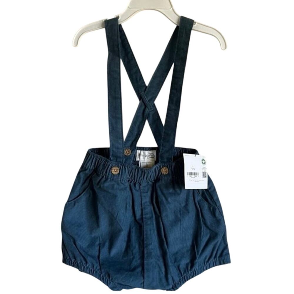Little Planet Carter’s‎ 4T Blue Corduroy Suspender Shorts Toddler Organic NWT